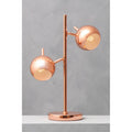 Copper Finish Table Lamp with Two Lights
