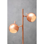 Copper Finish Table Lamp with Two Lights