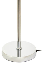 White Glass with Chrome Table Lamp