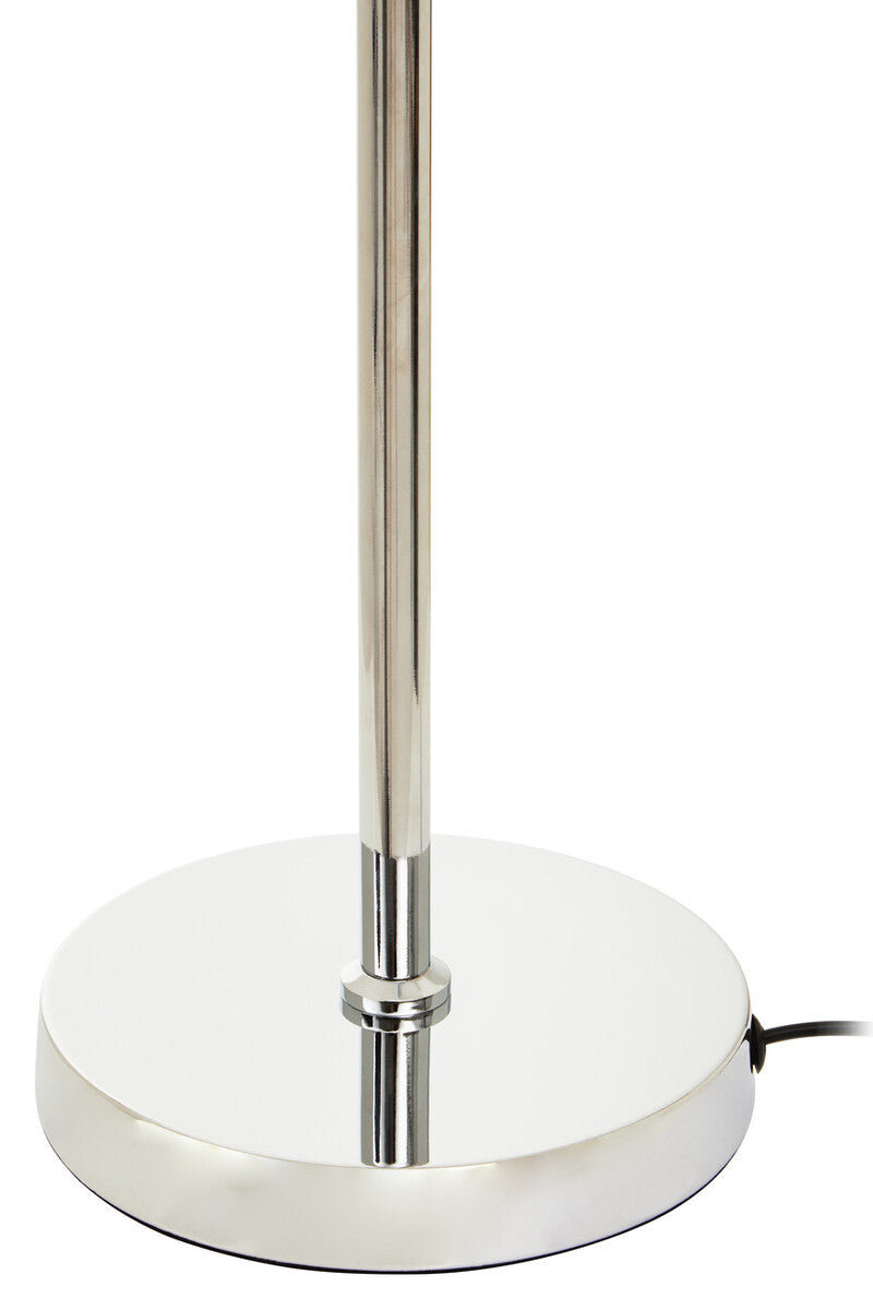 White Glass with Chrome Table Lamp