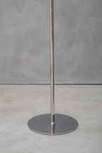 Chrome Finish and White Glass Floor Lamp