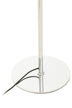 Chrome Finish and White Glass Floor Lamp