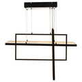 Black and Silver Overlapping Rectangle Pendant Light