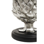 Silver Artichoke Table Lamp with Black Shade
