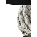 Silver Artichoke Table Lamp with Black Shade