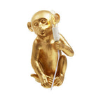 Gold Finish Monkey Lamp