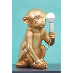 Gold Finish Monkey Lamp