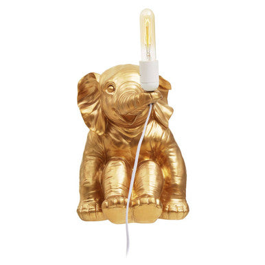 Gold Elephant Figurine Table Lamp