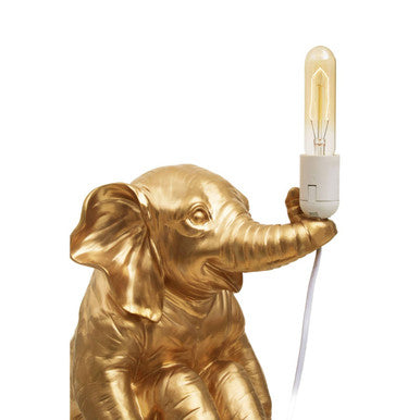 Gold Elephant Figurine Table Lamp