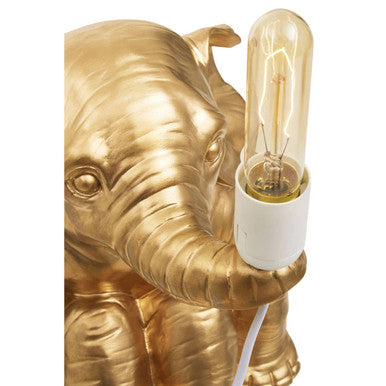 Gold Elephant Figurine Table Lamp