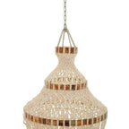 Natural White and Amber Shell Pendant Shade