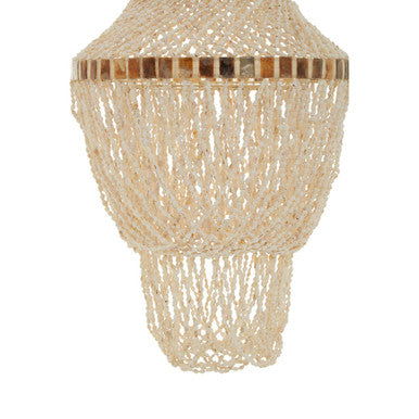 Natural White and Amber Shell Pendant Shade