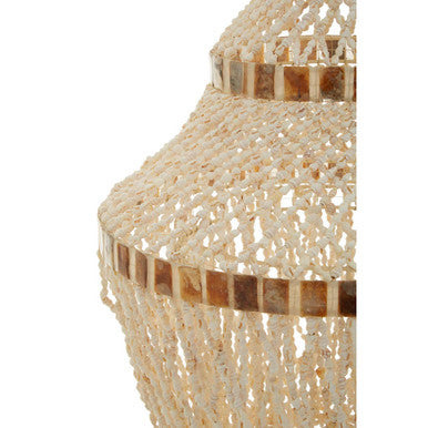 Natural White and Amber Shell Pendant Shade