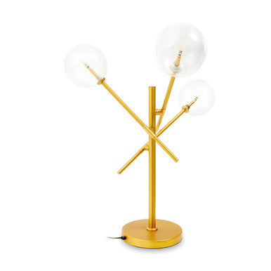 Brass Finish 3-Bulb Table Lamp