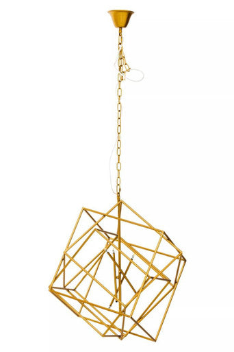 Brass Finish Six Bulb Pendant Light