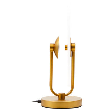 White Marble and Gold Finish Table Lamp