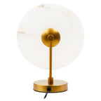 White Marble and Gold Finish Table Lamp