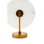 White Marble and Gold Finish Table Lamp