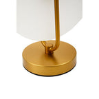 White Marble and Gold Finish Table Lamp