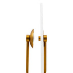 White Marble and Gold Finish Table Lamp