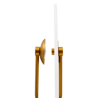 White Marble and Gold Finish Table Lamp