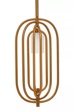 Gold and Frosted Glass Statement Pendant Light