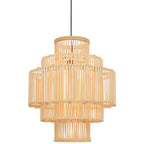 Five-Tier Bamboo Cage Pendant Light