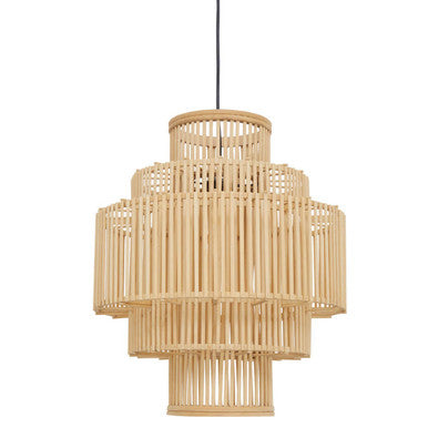 Five-Tier Bamboo Cage Pendant Light