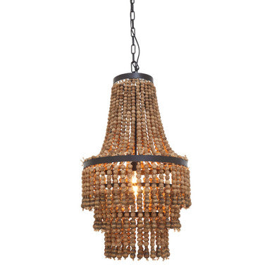 Wooden Beads Large Chandelier