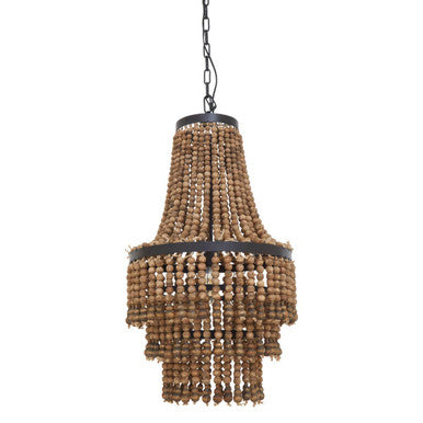 Wooden Beads Large Chandelier