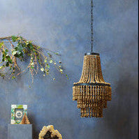 Wooden Beads Large Chandelier
