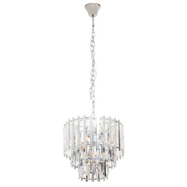 Eight Bulb Chrome Chandelier