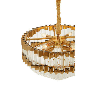 Four Bulb Antique Gold Chandelier