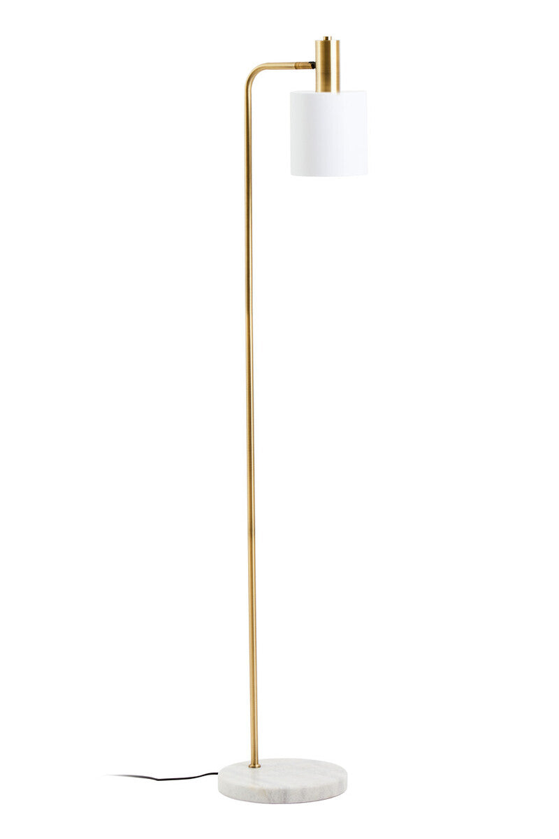 White Marble and Gold Floor Lamp