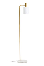 White Marble and Gold Floor Lamp