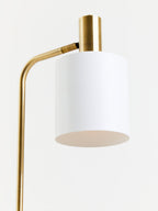 White Marble and Gold Floor Lamp