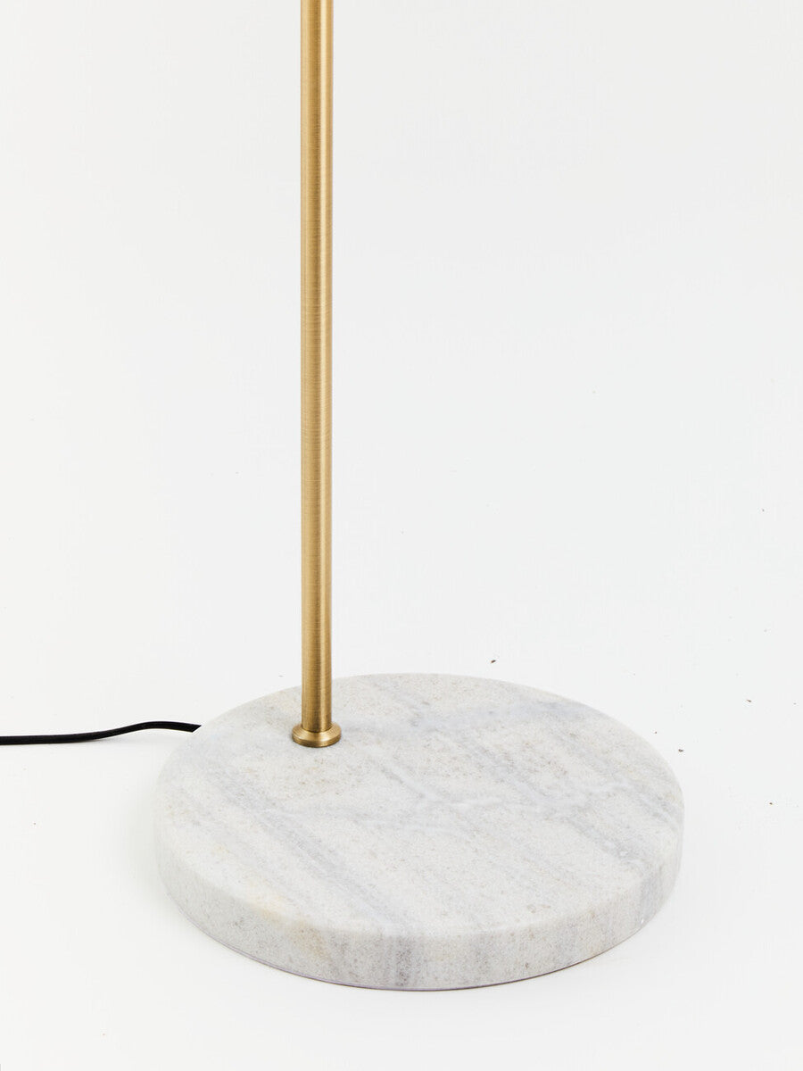 White Marble and Gold Floor Lamp