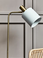 White Marble and Gold Floor Lamp