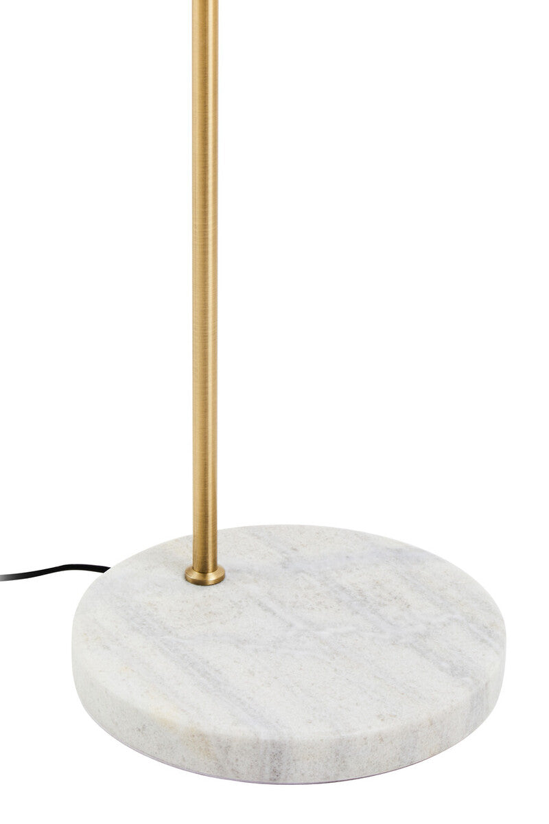 White Marble and Gold Floor Lamp
