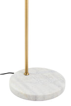 White Marble and Gold Floor Lamp