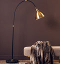 Gold Finish Metal Shade Floor Lamp