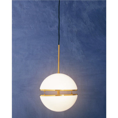 Brushed Brass Finish Metal Ball Pendant Light
