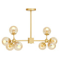 Gold 8-Arm Statement Pendant Light