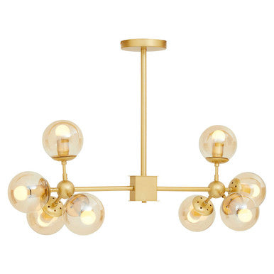 Gold 8-Arm Statement Pendant Light
