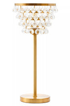 Clear Crystal Table Lamp with Gold Metal