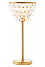 Clear Crystal Table Lamp with Gold Metal