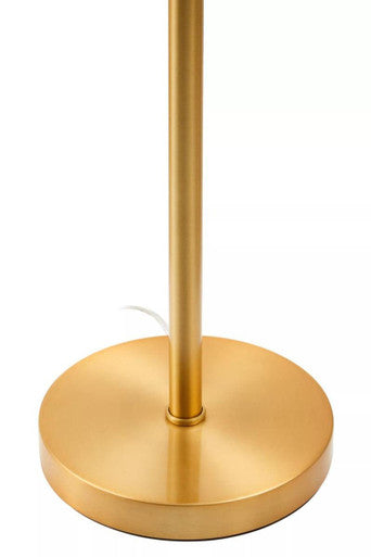 Clear Crystal Table Lamp with Gold Metal