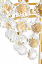 Clear Crystal Floor Lamp with Gold Metal