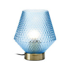 Blue Angular Glass Table Lamp