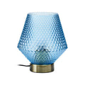 Blue Angular Glass Table Lamp